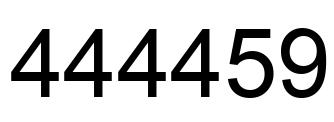 Number 444459 black image