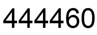 Number 444460 black image
