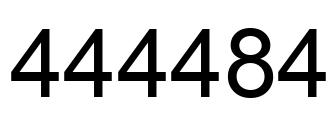 Number 444484 black image