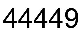 Number 44449 black image