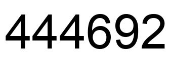 Number 444692 black image