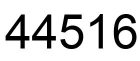 Número 44516 imagen negro