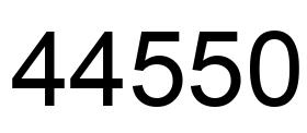 Number 44550 black image