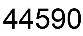 Number 44590 black image