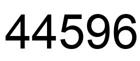 Number 44596 black image