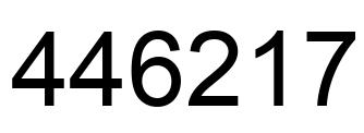 Number 446217 black image
