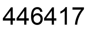 Number 446417 black image