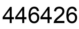 Number 446426 black image