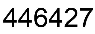 Number 446427 black image