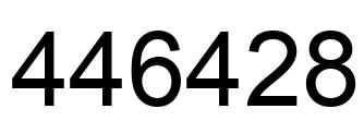Number 446428 black image