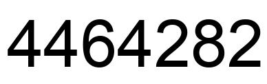 Number 4464282 black image