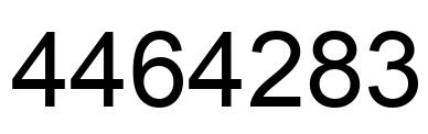 Number 4464283 black image