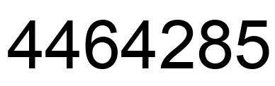 Number 4464285 black image