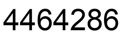 Number 4464286 black image