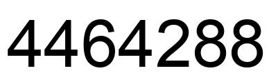 Number 4464288 black image