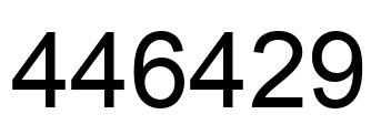 Number 446429 black image