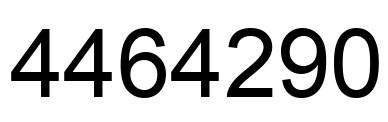 Number 4464290 black image