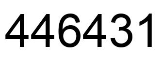 Number 446431 black image