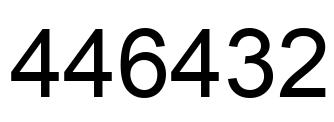 Number 446432 black image