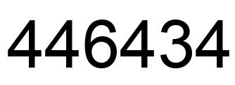 Number 446434 black image