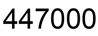 Number 447000 black image