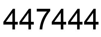 Number 447444 black image
