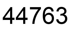 Number 44763 black image
