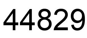 Number 44829 black image