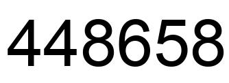 Number 448658 black image