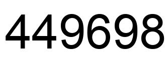 Number 449698 black image