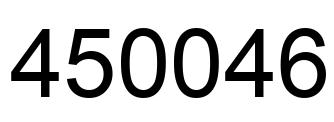 Number 450046 black image