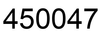 Number 450047 black image