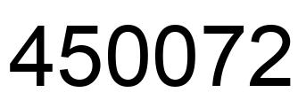 Number 450072 black image