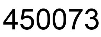 Number 450073 black image