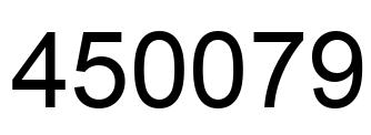 Number 450079 black image
