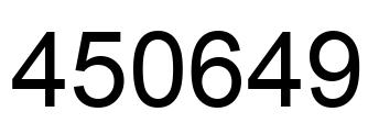 Number 450649 black image