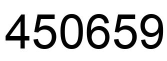 Number 450659 black image