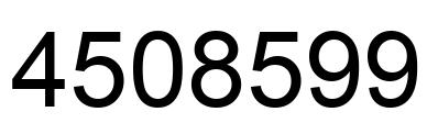 Number 4508599 black image