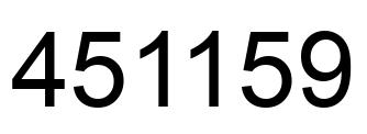 Number 451159 black image