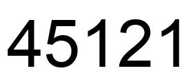 Number 45121 black image