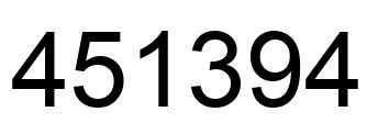Número 451394 imagen negro