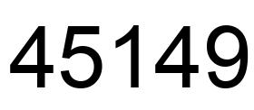Número 45149 imagen negro