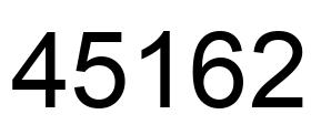 Number 45162 black image