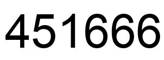 Number 451666 black image