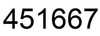 Number 451667 black image