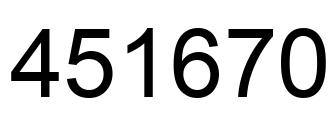 Number 451670 black image