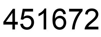 Number 451672 black image