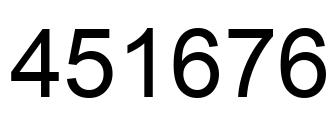 Number 451676 black image