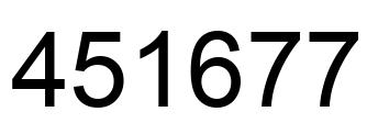 Number 451677 black image
