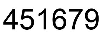 Number 451679 black image